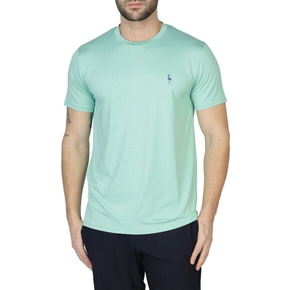 Tailorbyrd light green t-shirt with blue flamingo size L NWT - Picture 1 of 4